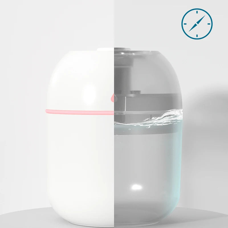 Clear water bottle with a pink straw on a white background