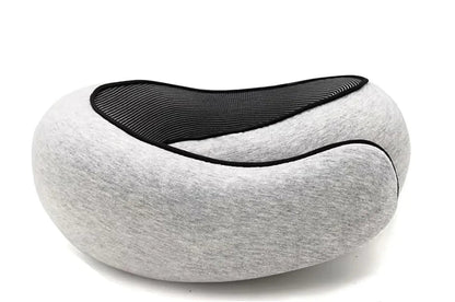 Gray neck massager with black interior on a white background